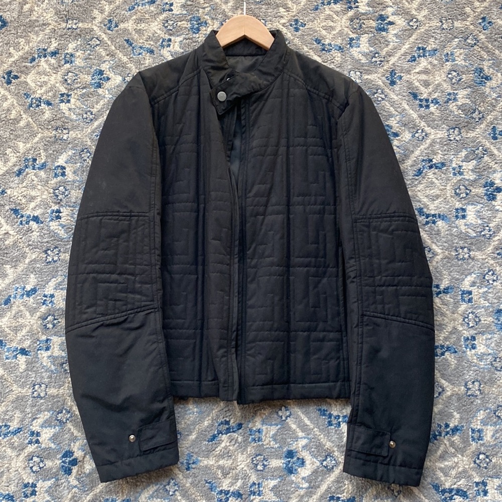 Versace Motorcycle Jacket in Black with Greek Keys
